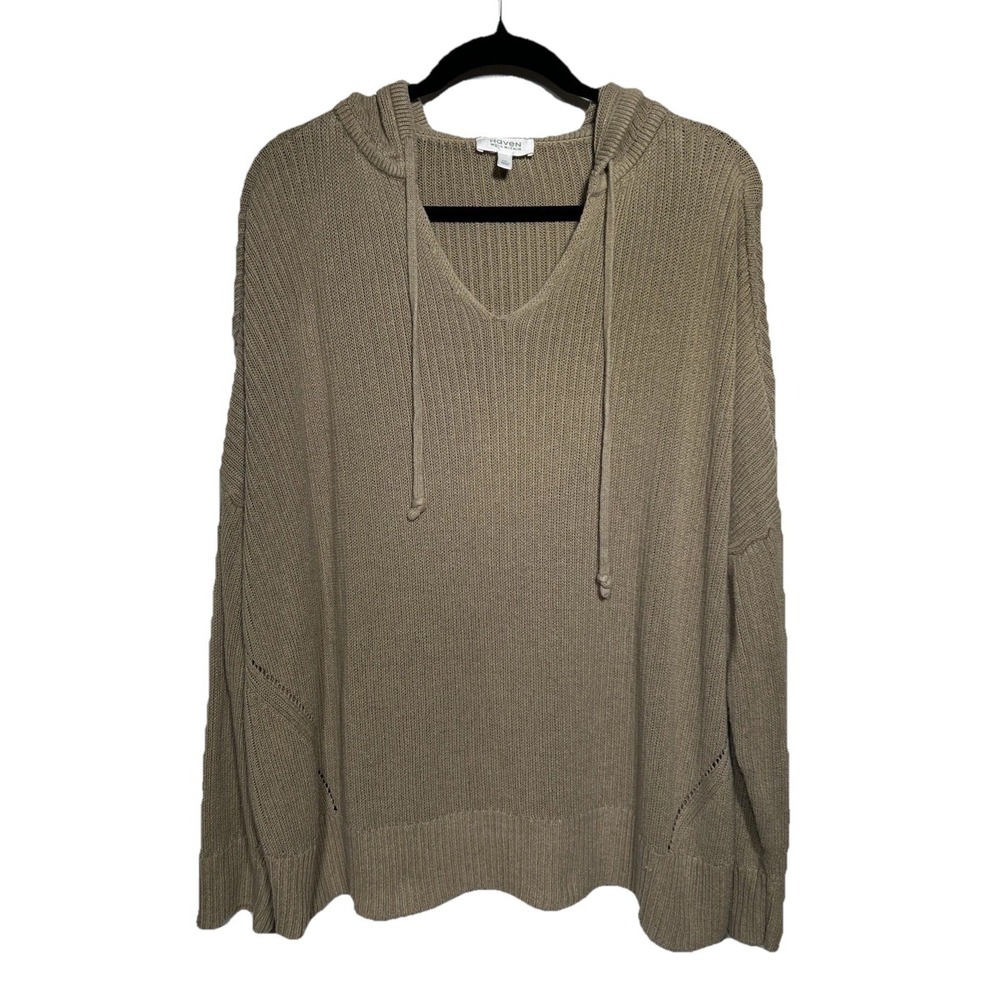 Haven Well Within Linen Blend Oversized Sweater Light Brown Sz‎ XXL EUC